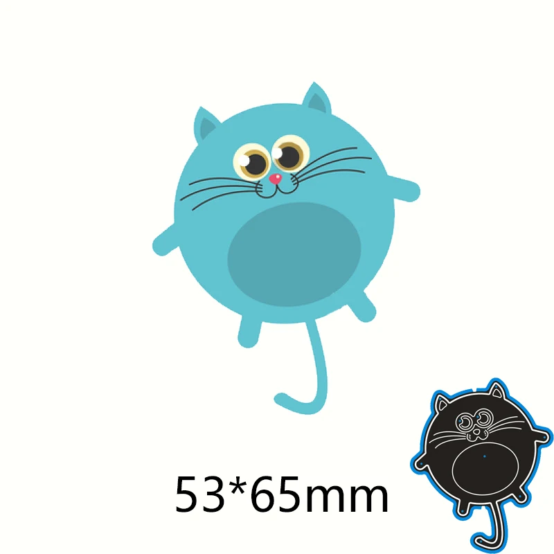 

Metal steel frames Cutting Dies New cute animal cat Exquisite DIY Scrapbooking Photo Album Embossing paper Cards 53*65mm