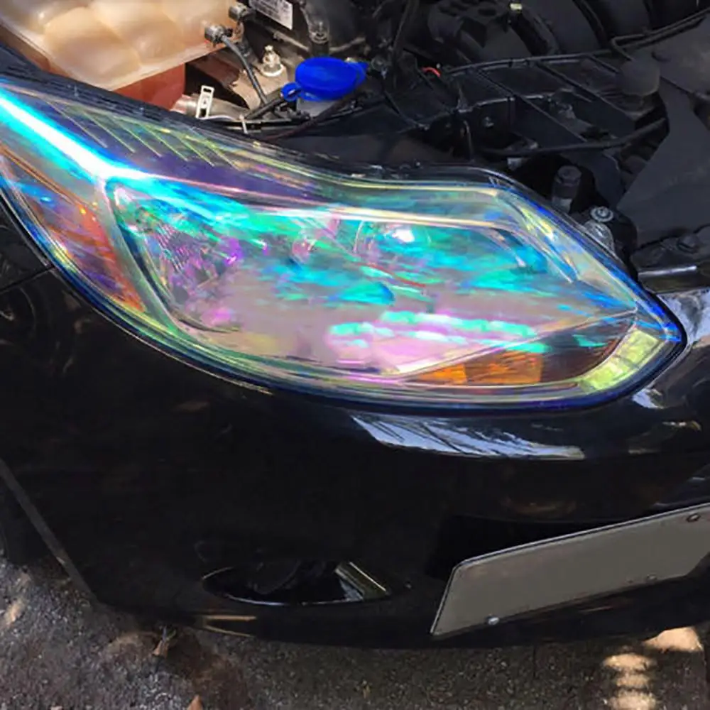 

30cm*150cm 1PC Blue Car Smoke Headlight Fog Light Tint Film Vinyl Wrap For Car Truck Colorful Fog Light Tail Light Film