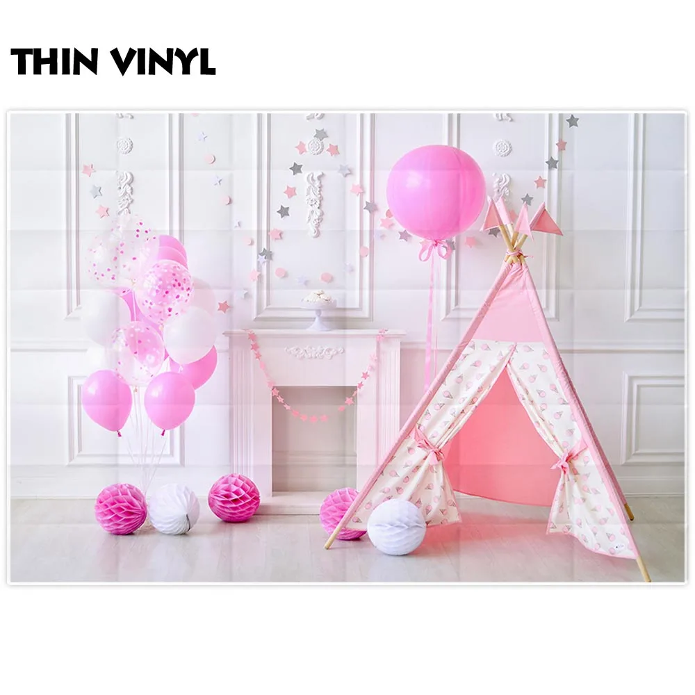 Студийный фон для фотосъемки с изображением торта на 1-й день рождения |