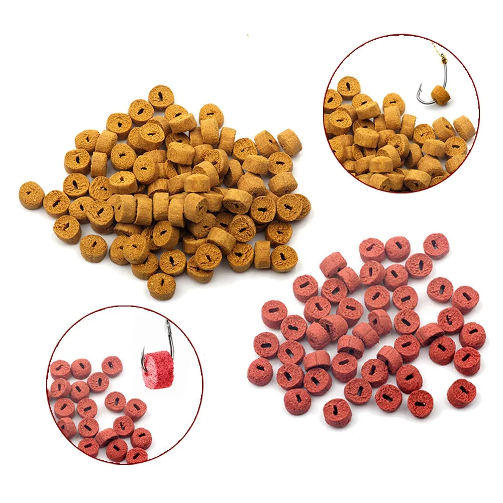 

100pcs Carp Fishing Hollow Bait Grass Carp Baits Lure Particle Boilie Pellets Fishing Baits Lure Formula Insect Hook Up Pesca