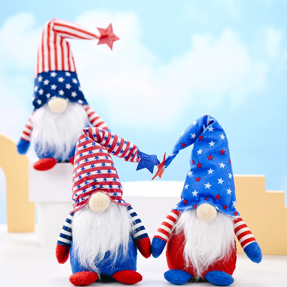 

American Independence Day Plush Gnome Holiday Elf Doll Decoration Ornaments Gift