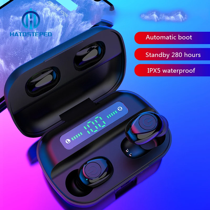 Bluetooth 5 0 наушники 3D стерео беспроводные Earbus HIFI Звук спортивные игровая гарнитура