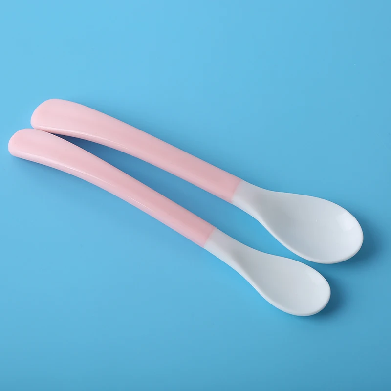 Детская безопасная посуда мягкая силиконовая ложка для головы набор столовых