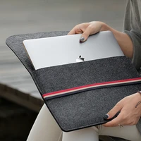 fashion soft sleeve bag case laptop anti scratch cover for apple macbook air pro retina 13 14 15 16 wool felt no zipper solid