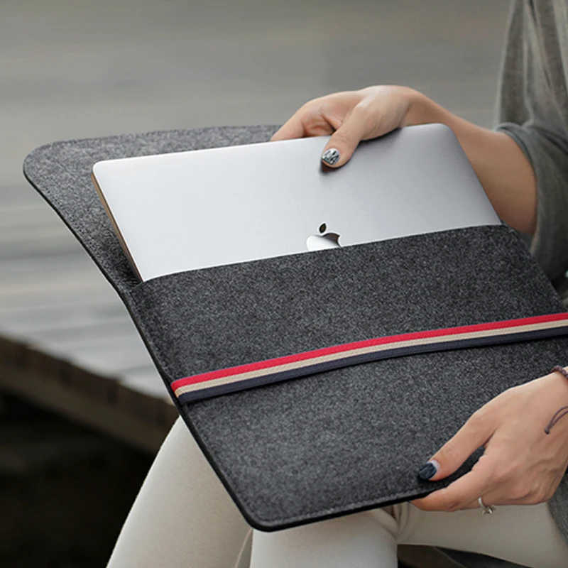 Модный мягкий чехол - сумка для Apple Macbook Air Pro Retina 13 15 16 ноутбука с защитой от царапин