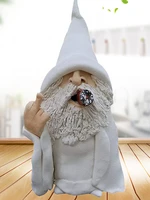 funny smoking dwarf garden sculpture ornaments scornful wizard gnome statue indoor outdoor figurineing for home yard decorations