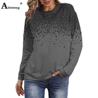 2021 patchwork dots t shirt ladies elegant leisure casual shirt womens top pullovers long sleeve tees clothing plus size s 5xl