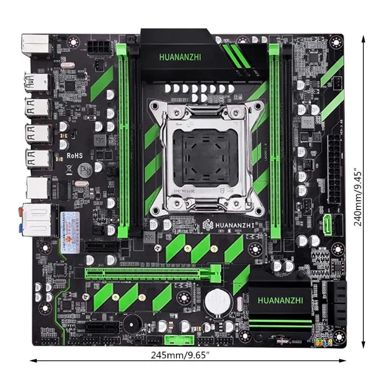 Материнская плата Huananzhi X79 LGA2011 модель Turbo ATX SATA3 USB3.0 Dual PCI E 16X NVME M.2 SSD поддержка REG ECC