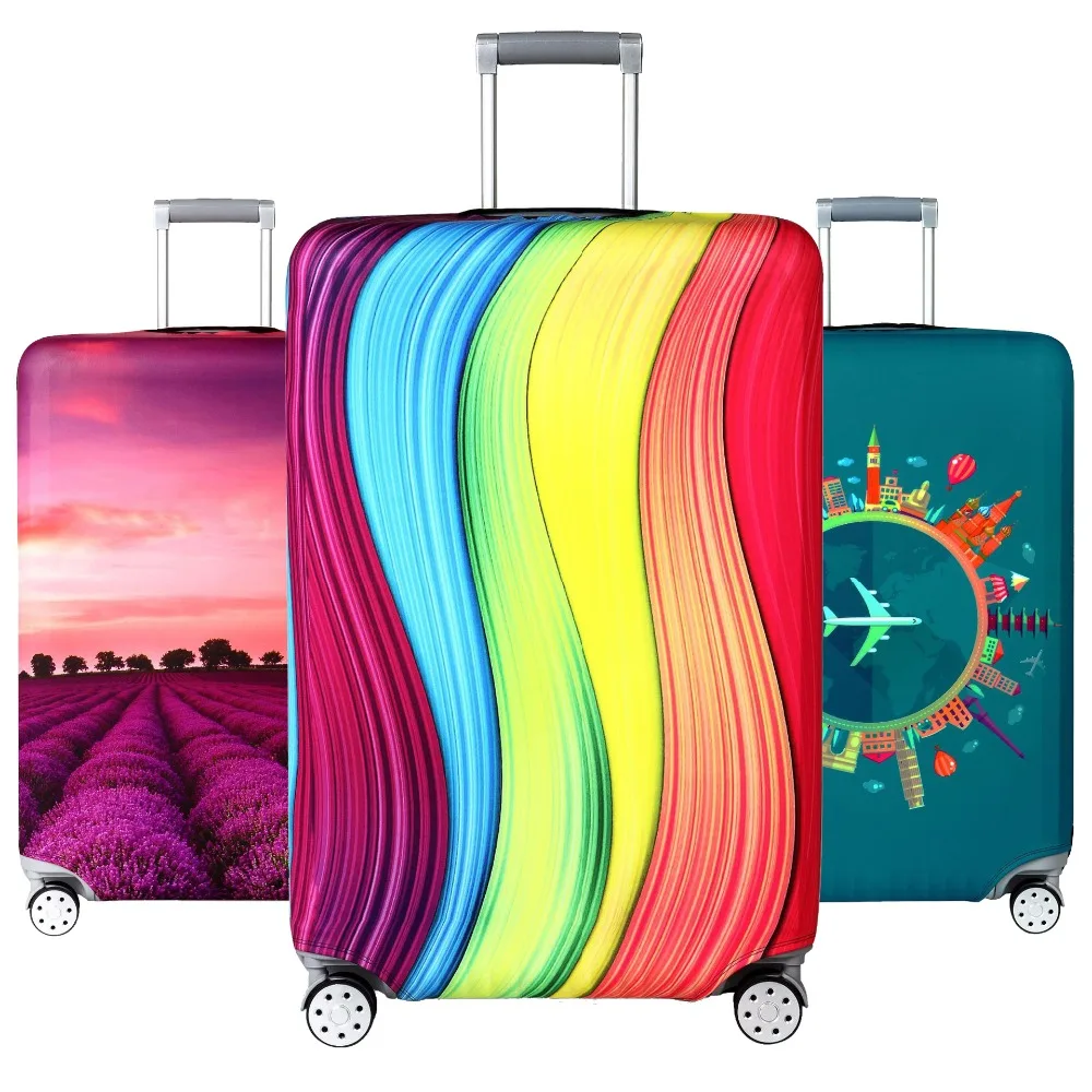 

Elastic Travel Luggage Cover Dustproof Protective Travel Suitcase Cover For 18-32 Inch Trolley Bag Case Luggage Free Shipping