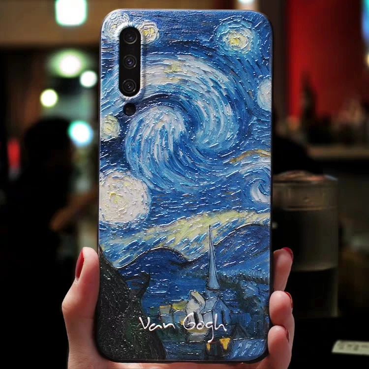 Чехол для телефона Samsung Galaxy A50 A40 A30 A20 A10 Coque искусство Звездная ночь цветок мягкий