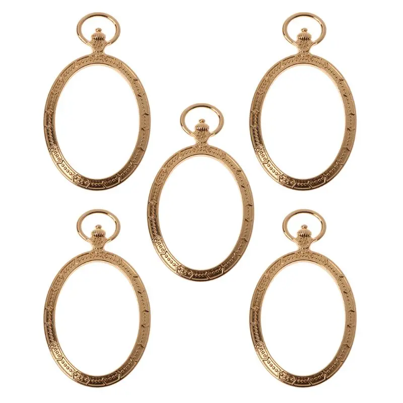 5 шт. овальные карманные часы металлические оправы подвеска открытая задняя