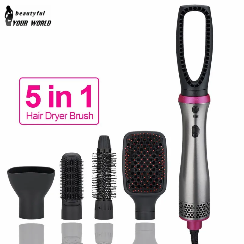 

5 In 1 Multifunctional Blow Hair Dryer Professional Hair Curler Hair Styling Tools Hairdryer Curler Brush Powerful Hair Dryer
