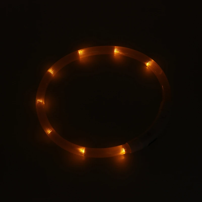 50cm Pets Puppy Light Flashing Collar Soft Identification USB Charge For Cat Dog LX9C | Дом и сад