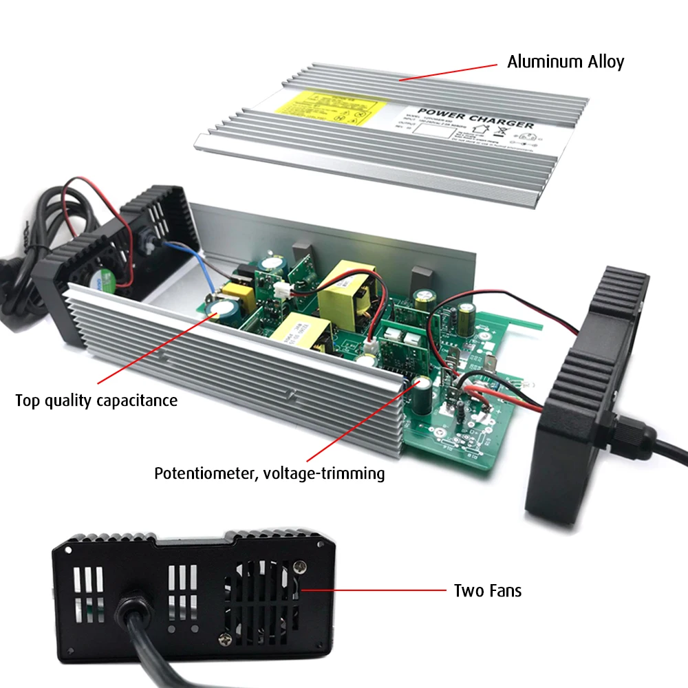 YZPOWER 54 6 V 4.5A 5A 5.5A 6A 6.5A 7A 7.5A 8A литий ионная Lipo батарея зарядное устройство Выход DC