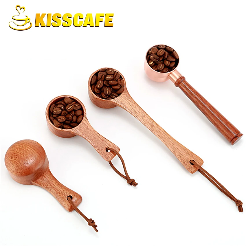 1 шт. натуральные деревянные кофейные зерна ложки ложка для кофе чая маленький