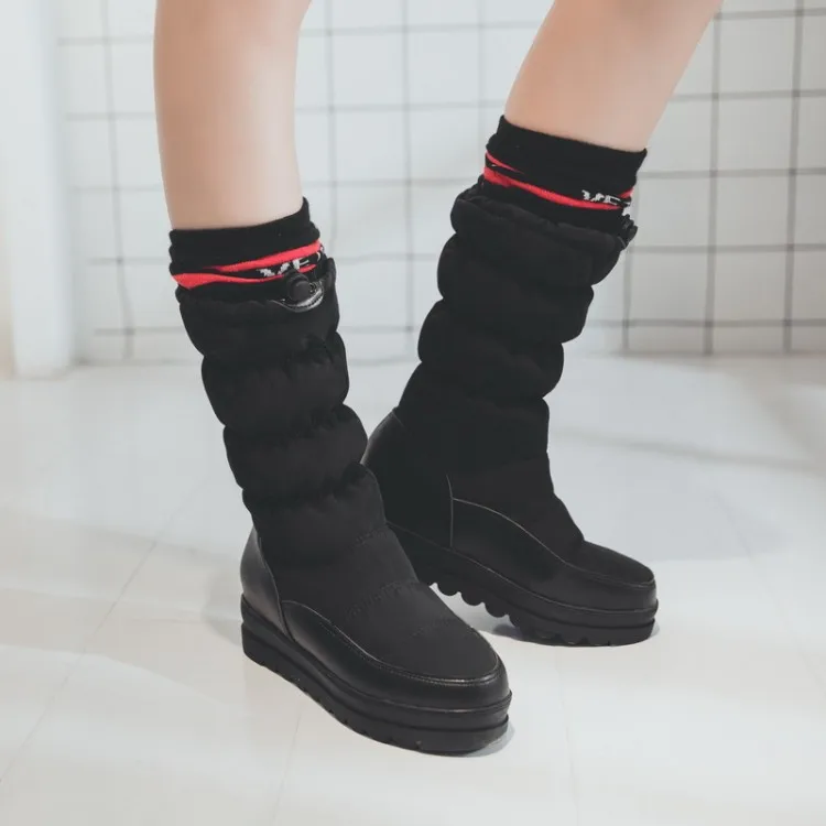 Женские ботинки на толстой подошве зимние больших размеров 9 10 11 12|Зимние сапоги| |