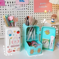 cartoon refrigerator pen holder kawaii desk organizer student cute large capacity organizer creative storage tube pencil case