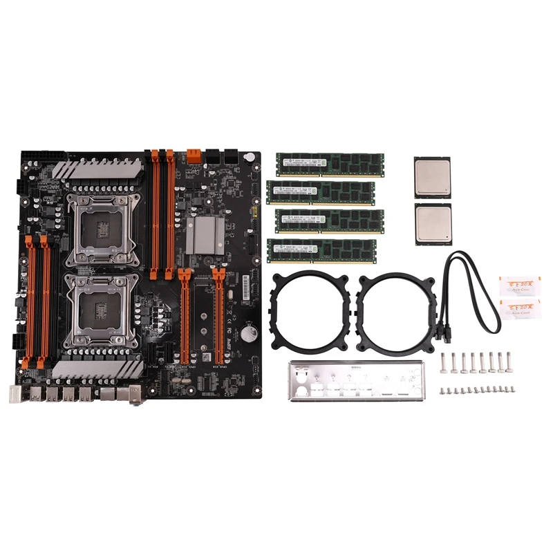 PPYY X79 двойной процессор LGA2011 материнская плата с Intel E5 2689 8 Ch 8x4GB 32G DDR3 ECC поддержка M.2