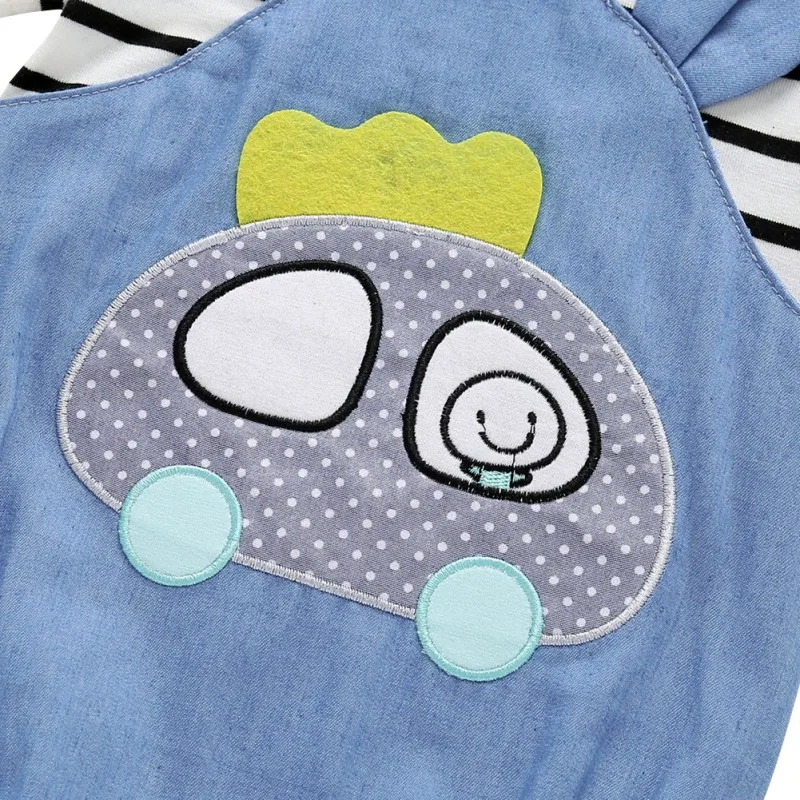 Детский летний комбинезон с коротким рукавом мультяшным принтом | Мать и ребенок