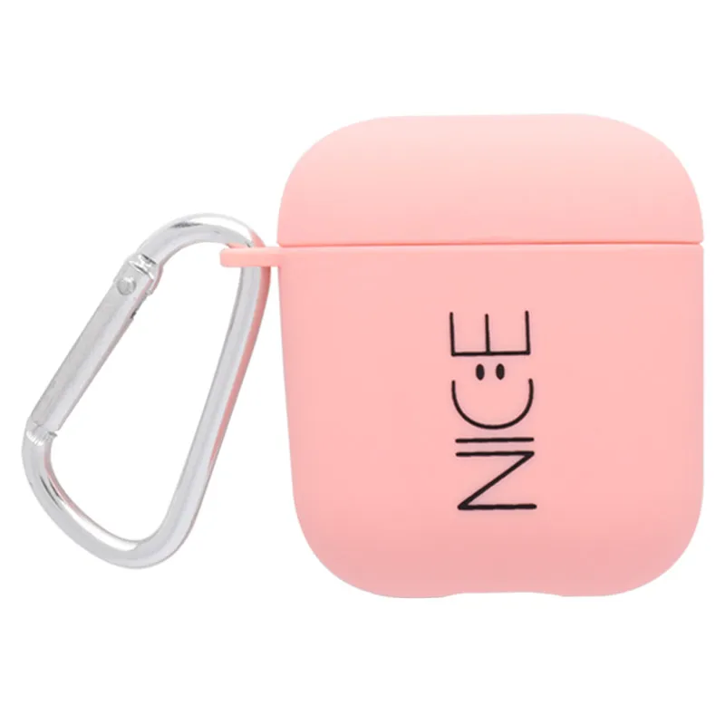 3 OTTWN For Apple Airpods 1 2 Silicone Case PC Cute Smiley Face Simple Earphone Hard Case Protection Portable Earphone Case Scrub - Цвет: 3