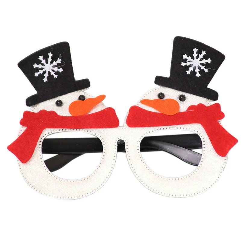 Christmas Party Decorations Adult Children'S Toys Santa Snowman Antler Glasses Decoration Holiday Dress Up | Дом и сад