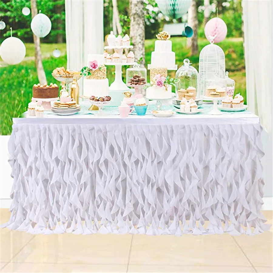 180x77см Тюлевая скатерть для свадебной вечеринки стола в честь будущей мамы