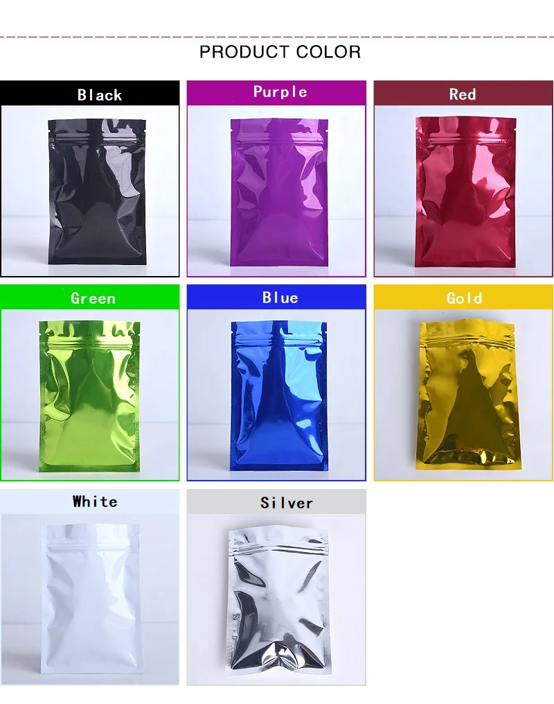 Food Bag Foil Aluminum Bag in Color Pouch Grip Mylar-Bag
