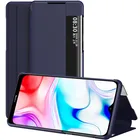 Чехол-книжка для Xiaomi Redmi 8, 8A, кожаный, с окошком сбоку