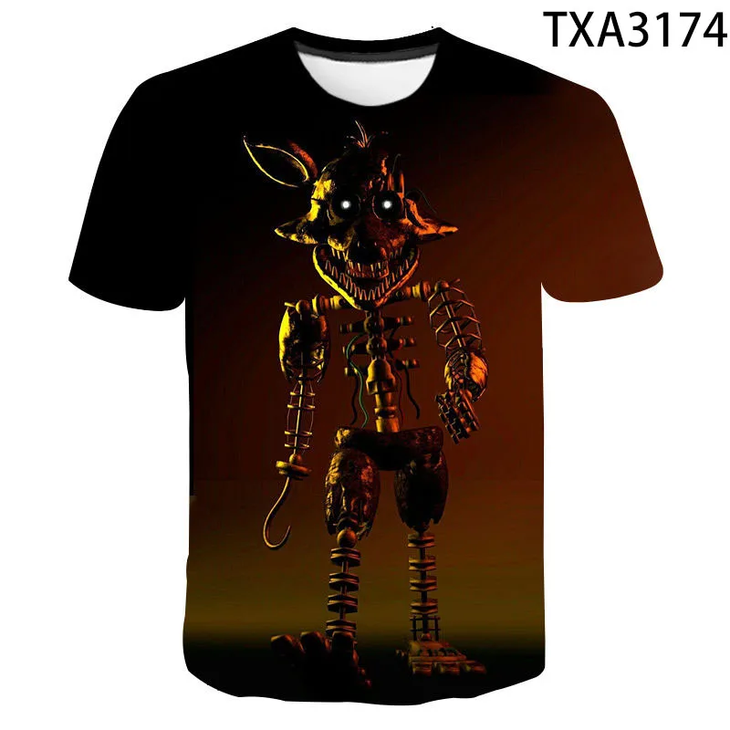 

2020 New Summer Fnaf 3D T shirt Boy Girl Kids Fashion Casual Men Women Children Short Sleeve Printed T-shirt Funny Tops Tee
