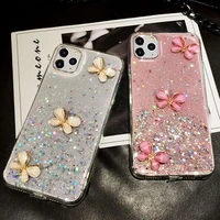 fashion 3d bling glitter butterfly silicone phone case for iphone 11 case 11 pro xs max xr x 6 6s 7 8 plus soft phone back cover