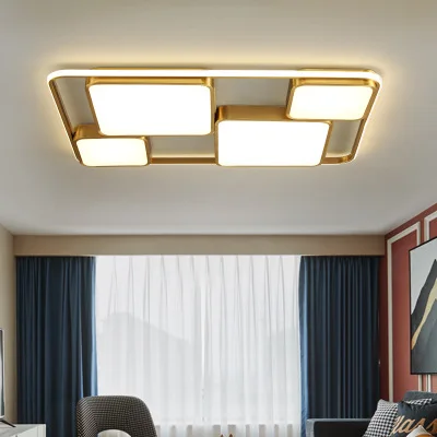 

Ультратонкий светильник для гостиной, столовой, светодиодный потолочный светильник, медные лампы, Современная минималистическая атмосфер...