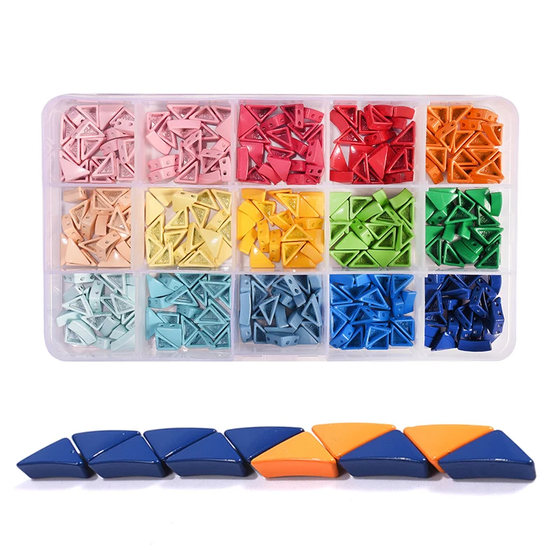 Радужные треугольные эмалированные бусины для плитки Миюки Тилы японские