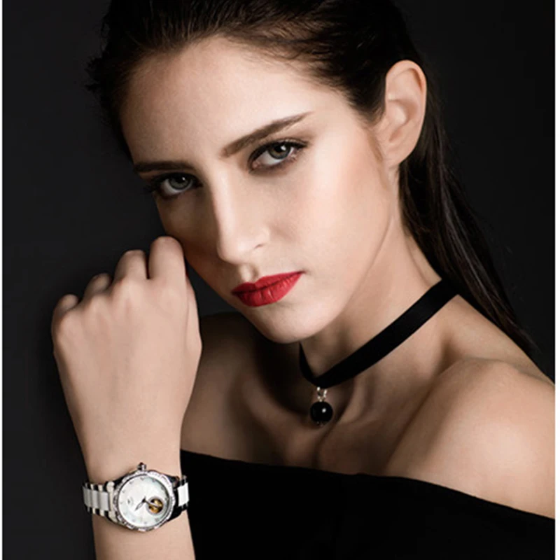 Часы GOLGEN женские механические роскошные брендовые водонепроницаемые наручные с