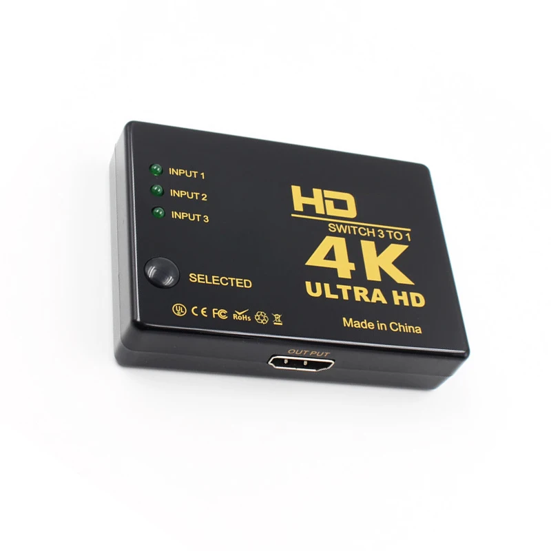 Видеоадаптер HDTV переключатель с 3 портами 4K * 2K 1080P совместимый HDMI | Электроника