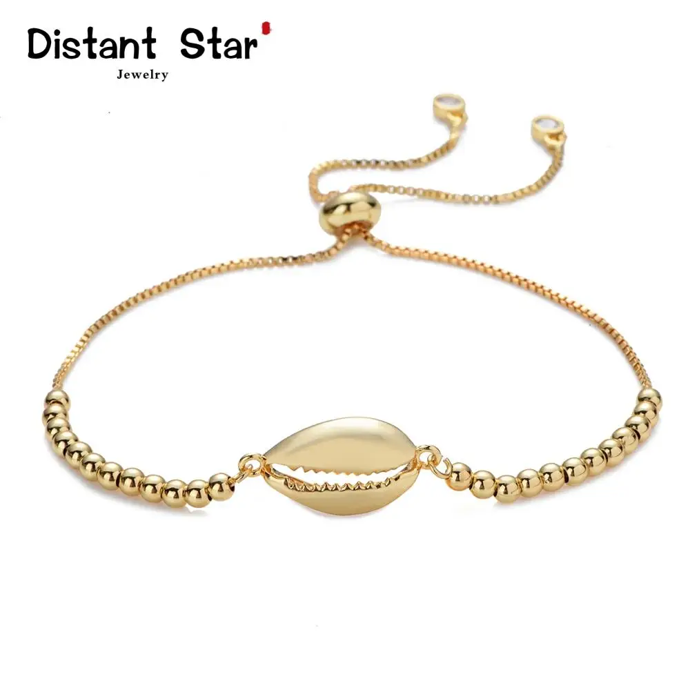 Очаровательные женские браслеты с золотой радужной ракушкой и ювелирные изделия