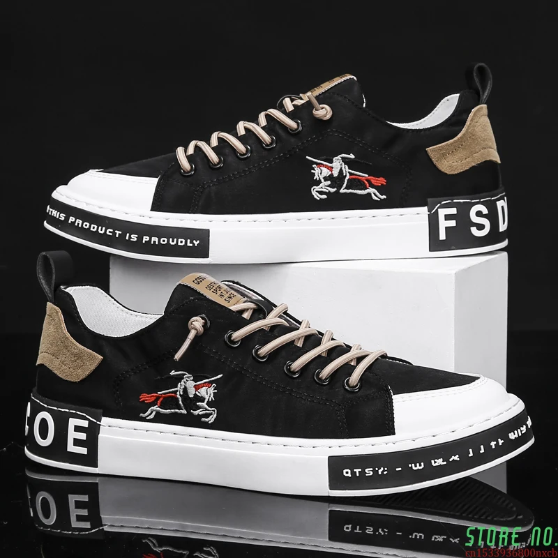 

Кроссовки мужские холщовые, Вулканизированная подошва, удобная повседневная Уличная обувь для тренировок, черные