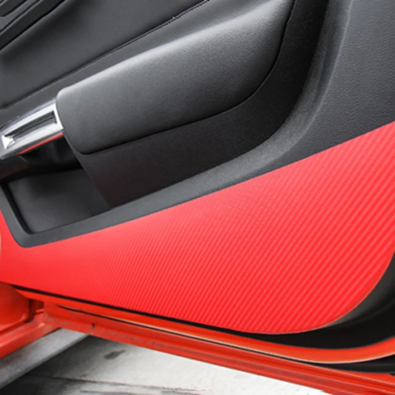 

Car Interior Mouldings Carbon Fiber Door Anti-Kick Anti-Dirty Sticker for Ford Mustang 2015 2016