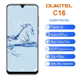 Смартфон OUKITEL C16, 5,71 дюйма, HD 19:9, экран в виде капли, Android 9,0, отпечаток пальца, мобильный телефон MT6580P, 2 Гб ram, 16 ГБ rom, 2600 мАч, разблокировка