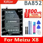 Аккумулятор KiKiss 3800 мАч BA852 для Meizu X8 X-8 Мобильный телефон батареи + Бесплатные инструменты для батареи Mei Zu