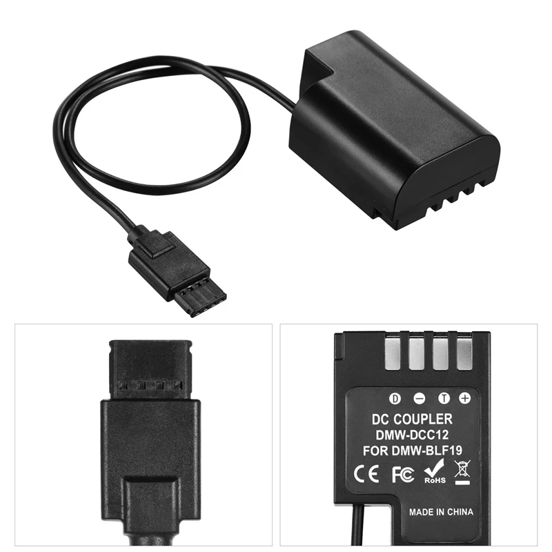 DCC12 Dummy Battery Power Adapter Cable for DJI Ronin S Gimbal Stabilizer Panasonic DMC GH5 GH4 GH3 Camera |