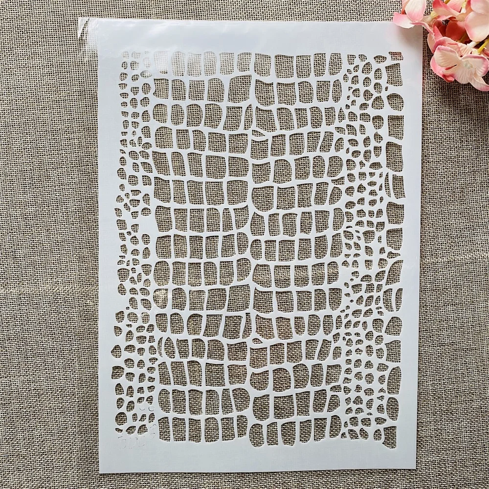 

A4 29cm Mosaic Web Net Texture DIY Layering Stencils Wall Painting Scrapbook Coloring Embossing Album Decorative Template