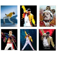 full squareround drill 5d diy diamond painting queen band freddie mercury 3d embroidery poster cross stitch gift decor
