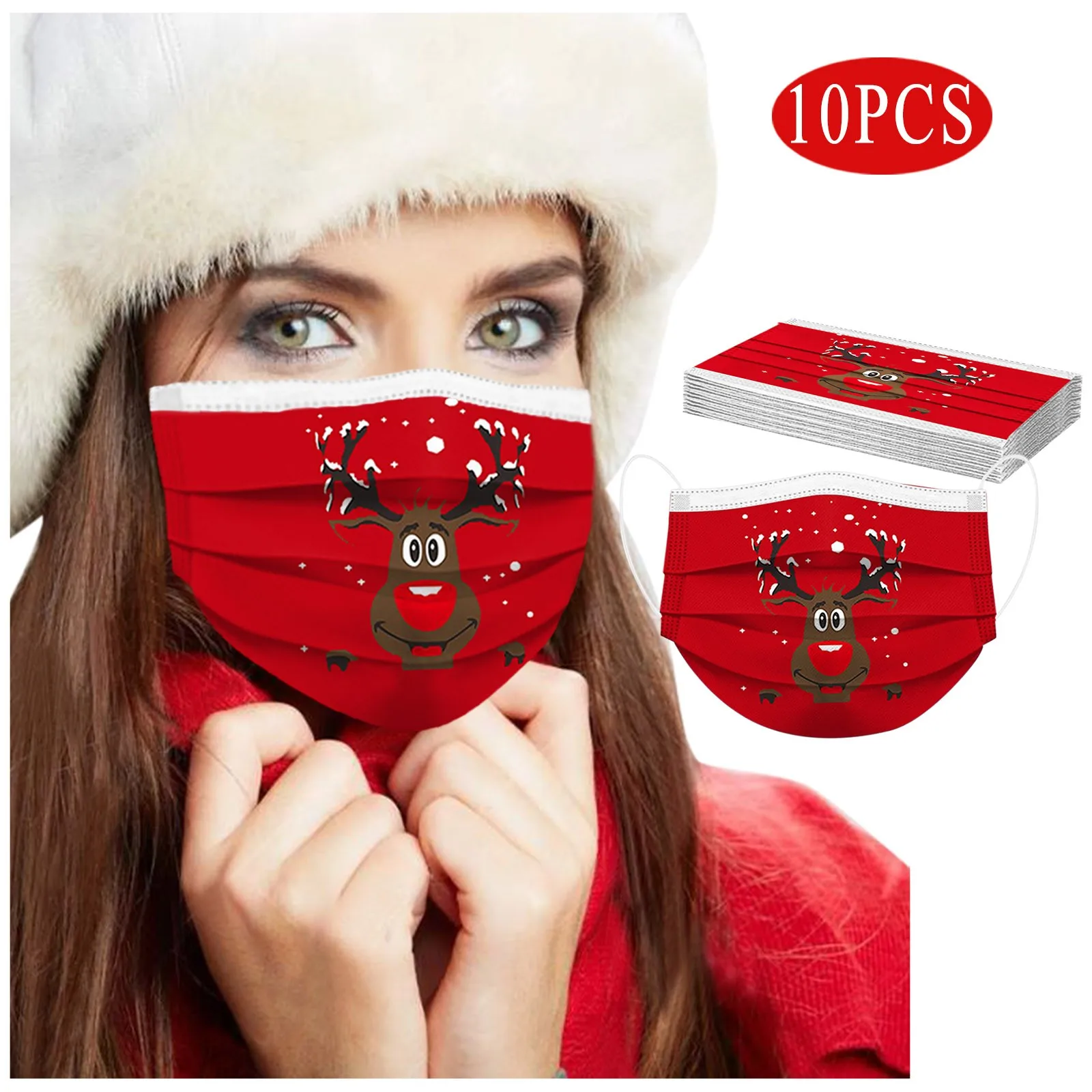 Маска Защитная одноразовая для лица 10 шт. | Тематическая одежда и униформа