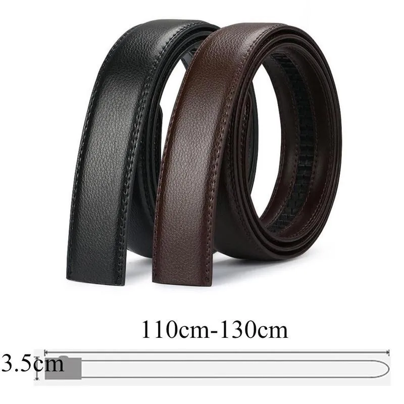 

1pcs Belt Wide Genuine Leather Automatic Belt Body Men Male Belts Without Brand Belts Buckle No Good Strap Quality S5T7 Buc I0F1