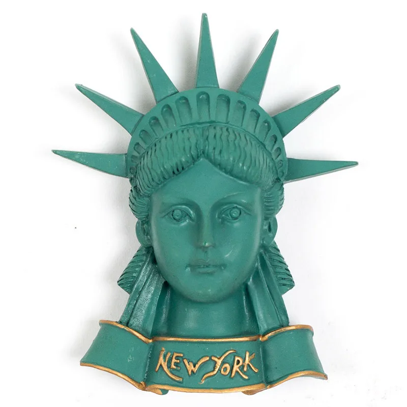 3D полимерный магнит для холодильника расписанный вручную Нью-Йорк туристические