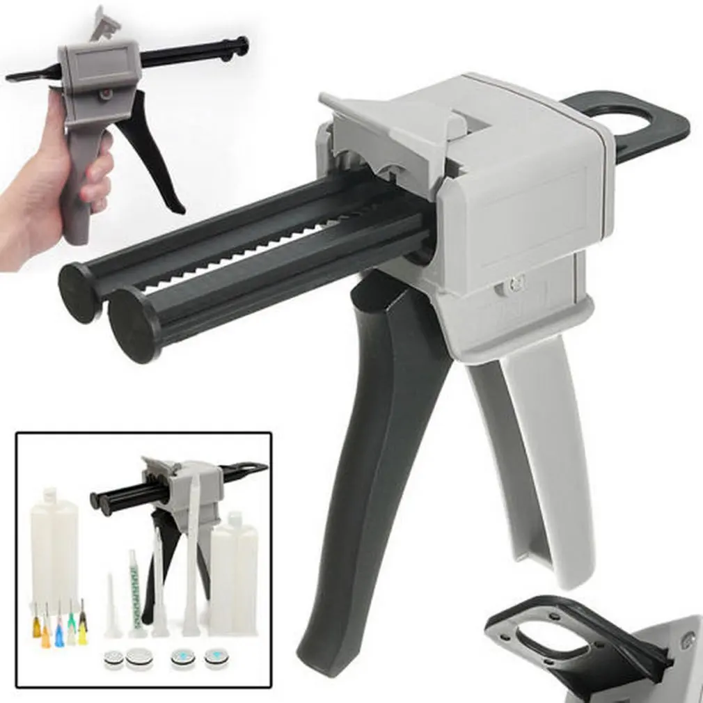 

50ml Ab Epoxy Glue Gun Adhensive Mix 1:1 2:1 Manual Dispense Hand Tool Labeling Adhesive For Silica Gel Glues