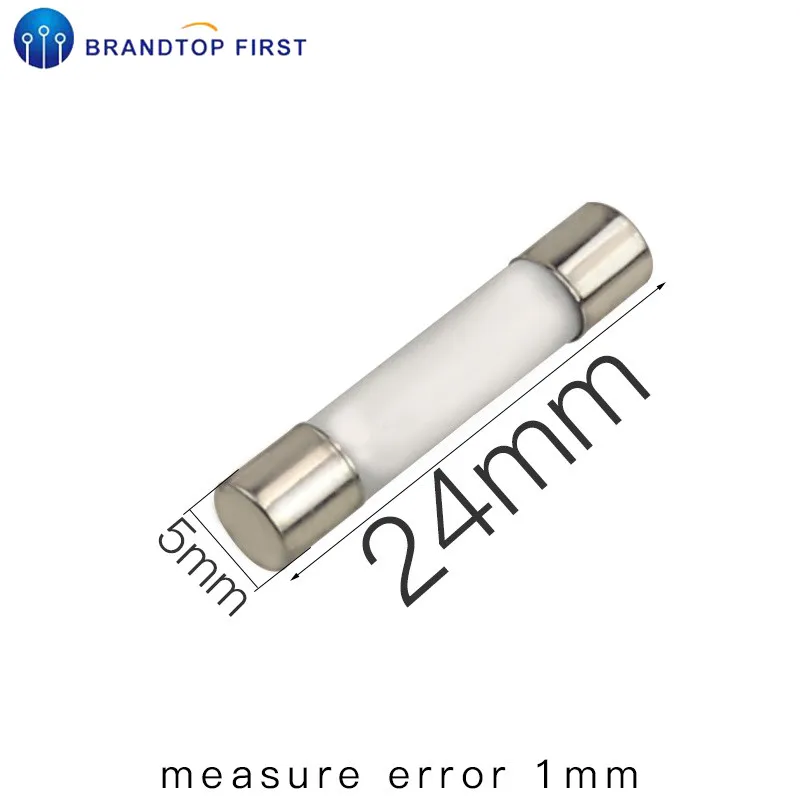 5 шт. 5X25Mm 250V плавкий сердечник цилиндр Кепки Керамика предохранитель 0.5A 1A 2A 3A 4A 5A 6A