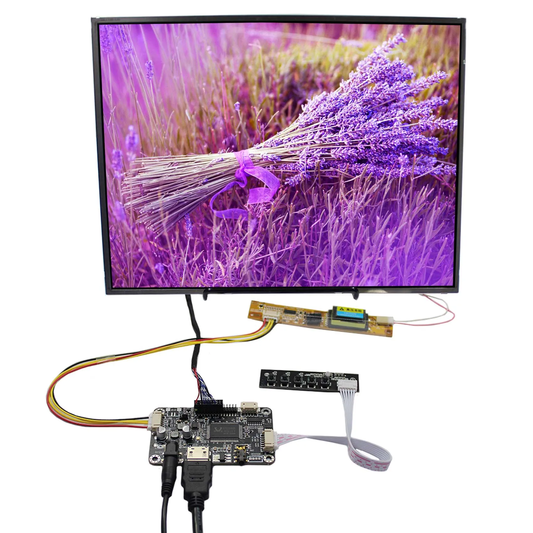 

15inch 1024X768 LCD Screen 15"LVDS 30 pins Display with HD-MI LCD Controller Board