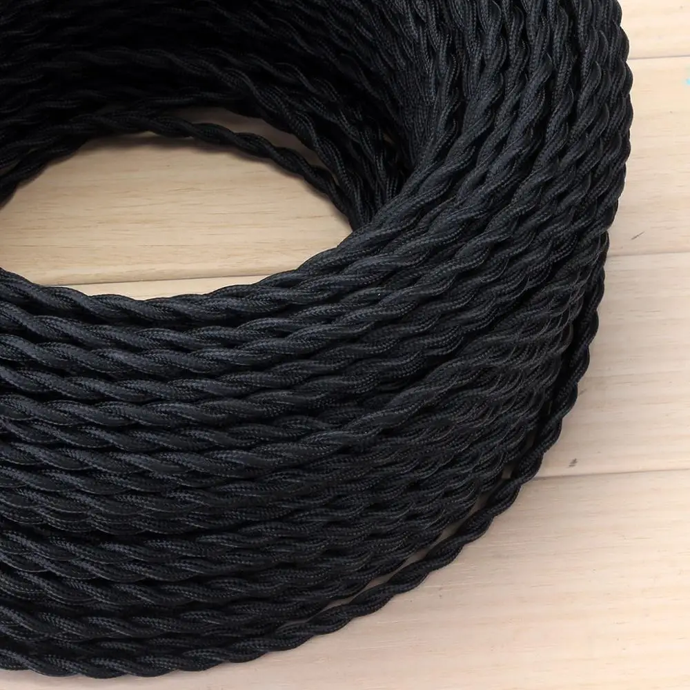 5 м/лот красочный тканевый Электрический провод шнур винтажный подвесной