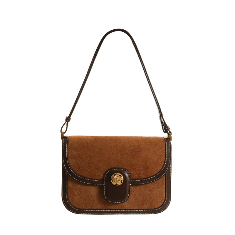 

Frosted Small Genuine Leather Square Bag Women's High-Grade Shoulder Bag Niche Crossbody Bag New Fashion Versatile